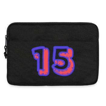 15. 15 ANS. 15e ANNIVERSAIRE. ANNIVERSAIRE 15 ANS. - Sacoche pour ordinateur portable 13 pouces - noir - Devant