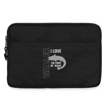 Waller fischen Nachtangeln Angler und Anglerin - Laptoptasche 13" - Schwarz - Vorne