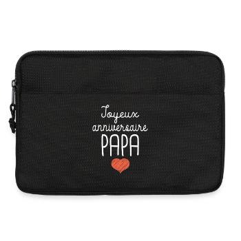Joyeux Anniversaire Papa Cadeau Humour - Sacoche pour ordinateur portable 13 pouces - noir - Devant
