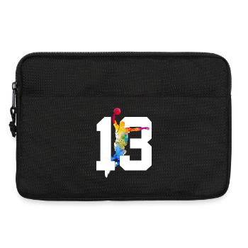 NUMÉRO 13 : 13E ANNIVERSAIRE DE BASKET-BALL - Sacoche pour ordinateur portable 13 pouces - noir - Devant