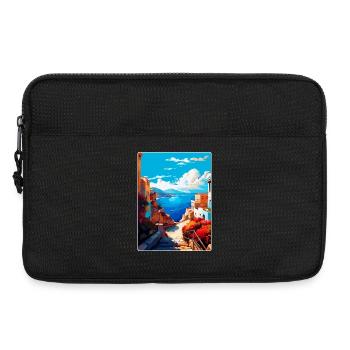 Crète Grèce Affiche de voyage vintage WPA Souvenir - Sacoche pour ordinateur portable 13 pouces - noir - Devant