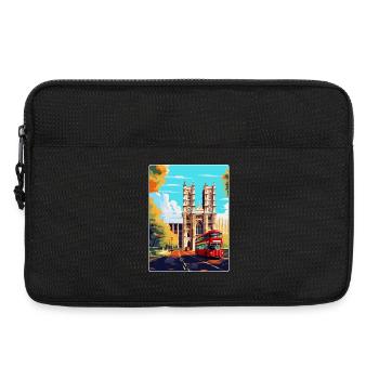 Westminster Abbey London England Großbritannien Reiseplakat - Laptoptasche 13" - Schwarz - Vorne