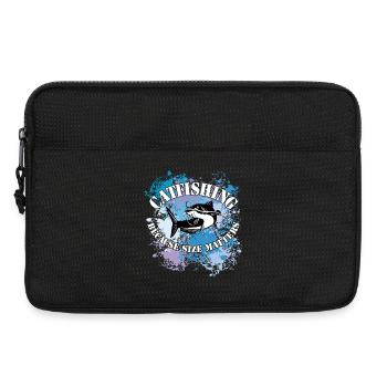 Wels Waller fischen Wels auf Farbklecksen - Laptoptasche 13" - Schwarz - Vorne