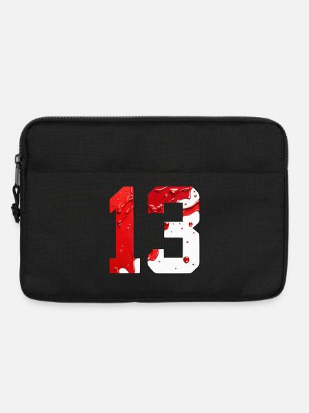 NR. 13 NUMMER 13 ROT WEIß 13. GEBURTSTAG - Laptoptasche 13" - Schwarz