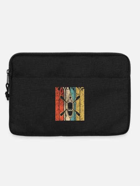Kayaking Kayak Vintage Kajak Kayakfahren - Laptoptasche 13" - Schwarz