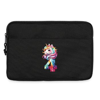 4E ANNIVERSAIRE LICORNE - Sacoche pour ordinateur portable 13 pouces - noir - Devant