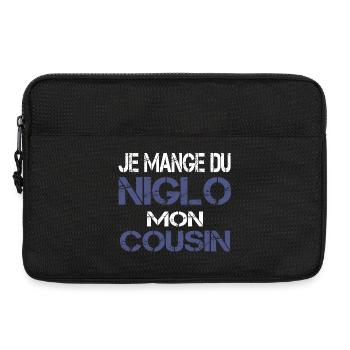 Je mange du Niglo - Sacoche pour ordinateur portable 13 pouces - noir - Devant