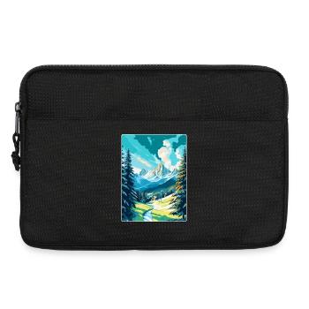 St Moritz Switzerland Vintage Travel Poster WPA - Laptop bag 13" - black - Front