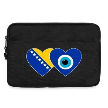 Drapeau de Bosnie Nazarpearl - Sacoche pour ordinateur portable 13 pouces - noir - Devant