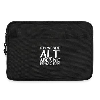 Lustiger Spruch lustige Sprüche Geschenk - Laptoptasche 13" - Schwarz - Vorne