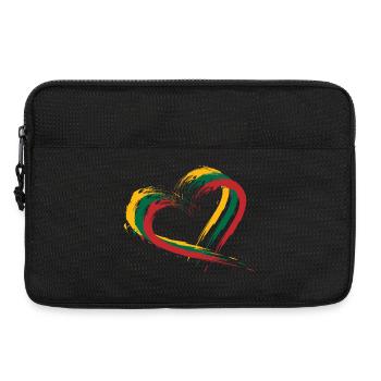 Herz Bürste Flagge Litauens - Laptoptasche 13" - Schwarz - Vorne
