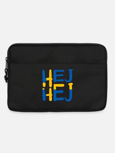 HEJ HEJ SCHWEDEN - Laptoptasche 13" - Schwarz