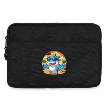 Shark Funny Cartoon Summer Beach Sunglasses - Laptop bag 13" - black - Front
