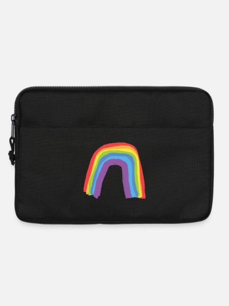 regenbogen - Laptoptasche 13" - Schwarz