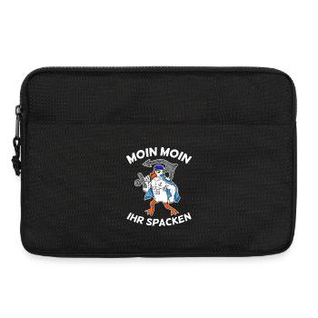 Moin Moin ihr spacken Möwe Nordsee Ostsee Norden - Laptoptasche 13" - Schwarz - Vorne