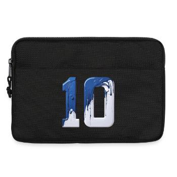 NON. 10 NUMÉRO 10 BLEU BLANC 10E ANNIVERSAIRE - Sacoche pour ordinateur portable 13 pouces - noir - Devant