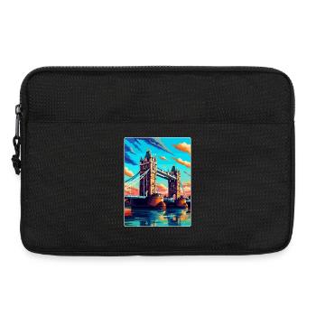 Tower Bridge England Uk Vintage Reiseposter WPA - Laptoptasche 13" - Schwarz - Vorne