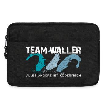Wels angeln Waller fischen Team Waller - Laptoptasche 13" - Schwarz - Vorne