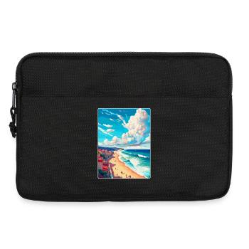 Nazare Portugal Vintage Reiseplakat Souvenir WPA - Laptoptasche 13" - Schwarz - Vorne