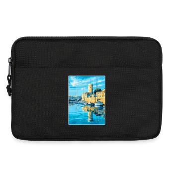 La Rochelle Frankreich Vintage Reiseplakat Souvenir - Laptoptasche 13" - Schwarz - Vorne