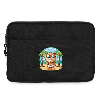Beaver Funny Cartoon Summer Beach Sunglasses - Laptop bag 13" - black - Front