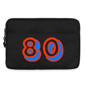 80. 80 JAHRE. 80-JÄHRIGES JUBILÄUM. 80. GEBURTSTAG. - Laptoptasche 13" - Schwarz - Vorne
