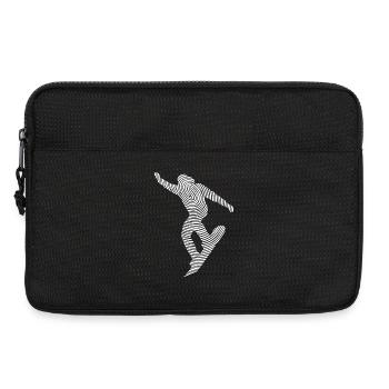 Snowboarder Fingerabdruck Snowboard - Laptoptasche 13" - Schwarz - Vorne