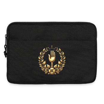 Logo de la fourchette Gourmet - Sacoche pour ordinateur portable 13 pouces - noir - Devant