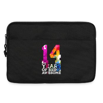 14 YEARS OF BEING AWESOME 14. GEBURTSTAG - Laptoptasche 13" - Schwarz - Vorne