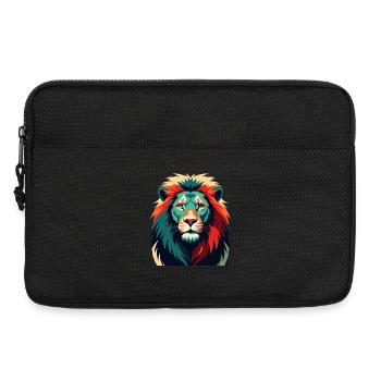 Lion Dessin Animé Personnage Animal De Compagnie Coloré - Sacoche pour ordinateur portable 13 pouces - noir - Devant