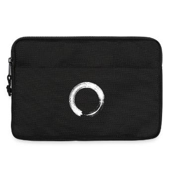 Kreis Design Symbol Bürste weiß - Laptoptasche 13" - Schwarz - Vorne