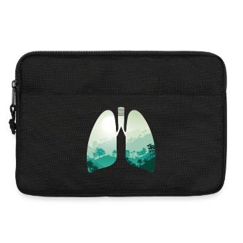 Nature verte forêt paysage poumon - Sacoche pour ordinateur portable 13 pouces - noir - Devant