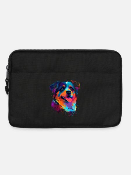Süsser bunter Hund - Laptoptasche 13" - Schwarz