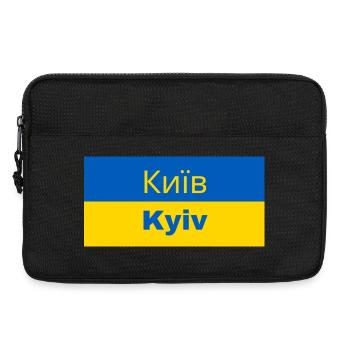 Kyiv City in Cyrillic - Laptop bag 13" - black - Front