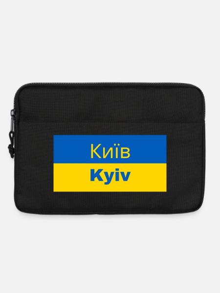 Kyiv City in Cyrillic - Laptop bag 13" - black