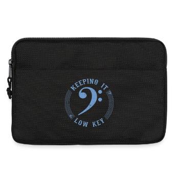 Bass Clef Blue - Symbole Musical Vintage - Sacoche pour ordinateur portable 13 pouces - noir - Devant