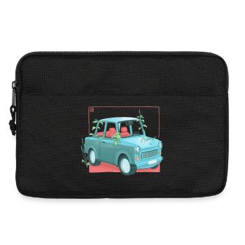 Trabi mit Pflanzen - Laptoptasche 13" - Schwarz - Vorne