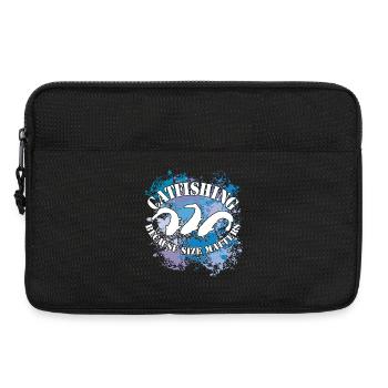 Wels Waller fischen Wels auf Farbklecksen - Laptoptasche 13" - Schwarz - Vorne