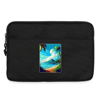 Martinique Caraïbes Vintage Voyage Affiche WPA Art - Sacoche pour ordinateur portable 13 pouces - noir - Devant