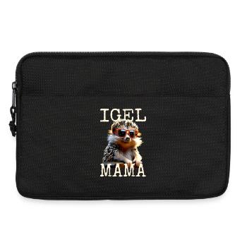 Igel Mama Mom Igelfrau Muttertag Igelmama Igel Mum - Laptoptasche 13" - Schwarz - Vorne