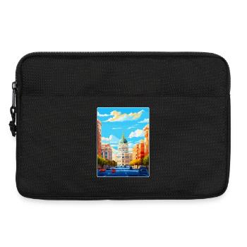 Madrid Spanien Vintage Reiseplakat WPA Souvenir - Laptoptasche 13" - Schwarz - Vorne