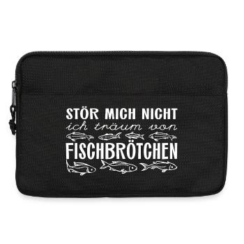 Ich träum von Fischbrötchen - Laptoptasche 13" - Schwarz - Vorne