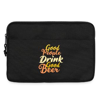 Gute Leute trinken gutes Bier - Laptoptasche 13" - Schwarz - Vorne