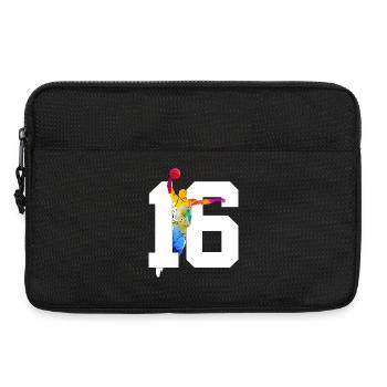NUMMER 16 BASKETBALL 16. GEBURTSTAG - Laptoptasche 13" - Schwarz - Vorne