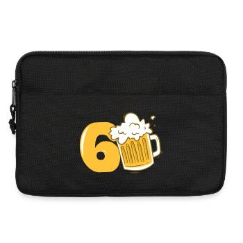 60 Ans Fan de Bière Cadeau Anniversaire Homme  - Sacoche pour ordinateur portable 13 pouces - noir - Devant