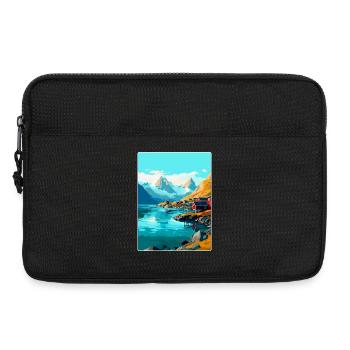 Lofoten Norwegen Vintage Reiseposter WPA - Laptoptasche 13" - Schwarz - Vorne