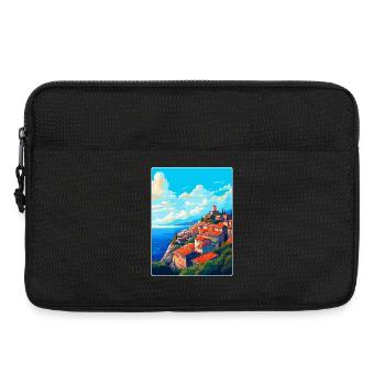 Eze Frankreich Vintage Reiseplakat Souvenir Souvenir - Laptoptasche 13" - Schwarz - Vorne