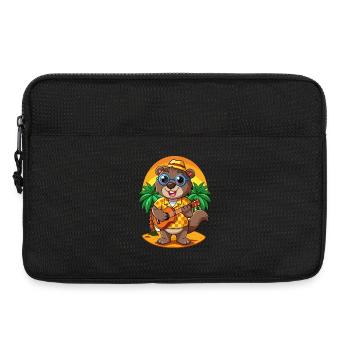 Lustige Biber Cartoon Sommer Strand Sonnenbrille - Laptoptasche 13" - Schwarz - Vorne