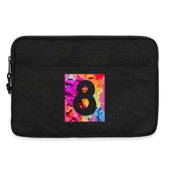 NR. 8 NUMMER 8 BUNT 8. GEBURTSTAG - Laptoptasche 13" - Schwarz - Vorne