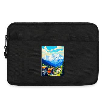 Zakopane Polen Vintage Reiseplakat Souvenir WPA - Laptoptasche 13" - Schwarz - Vorne